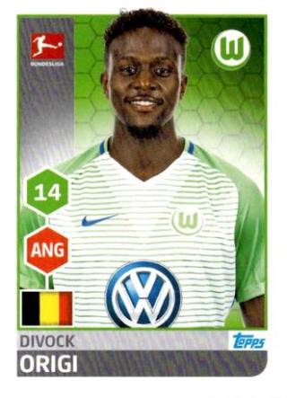 Divock Origi – Fussball Bundesliga 2017/18, Nr. 272