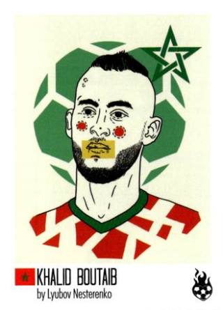 Khalid Boutaïb – Tschuttiheftli (WM 2018), Nr. 106