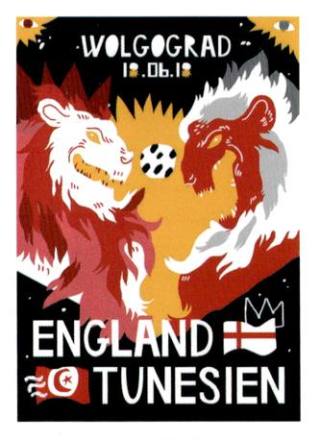 Tunesien - England – Tschuttiheftli (WM 2018), Nr. 246