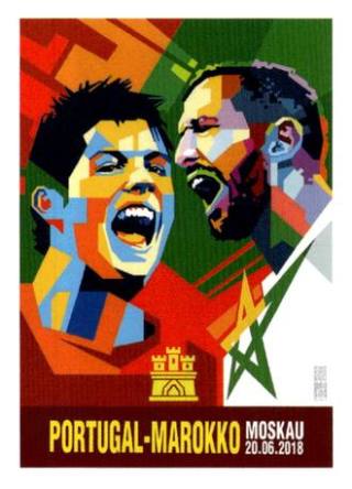 Portugal - Marokko – Tschuttiheftli (WM 2018), Nr. 250