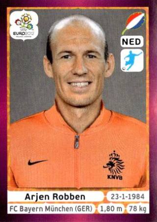 Arjen Robben – UEFA Euro 2012 Poland-Ukraine - Deutschland Edition, Nr. 186