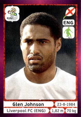Glen Johnson – UEFA Euro 2012 Poland-Ukraine - Deutschland Edition, Nr. 496