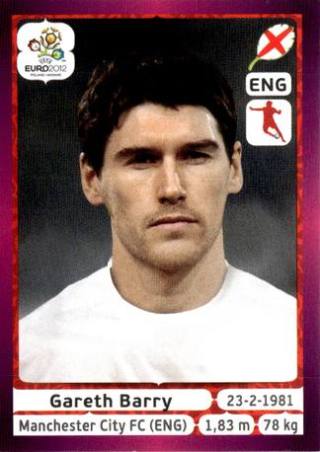 Gareth Barry – UEFA Euro 2012 Poland-Ukraine - Deutschland Edition, Nr. 498