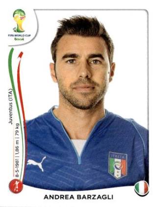 Andrea Barzagli – FIFA World Cup 2014 Brazil, Nr. 320