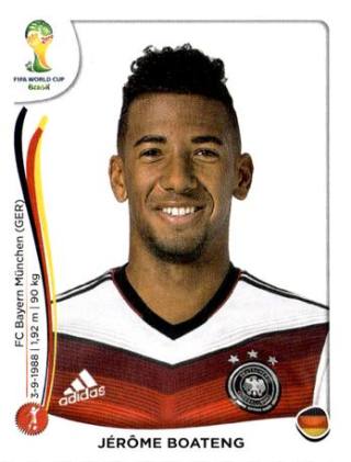 Jérôme Boateng – Coupe du Monde de la FIFA 2014 Brésil, n° 493